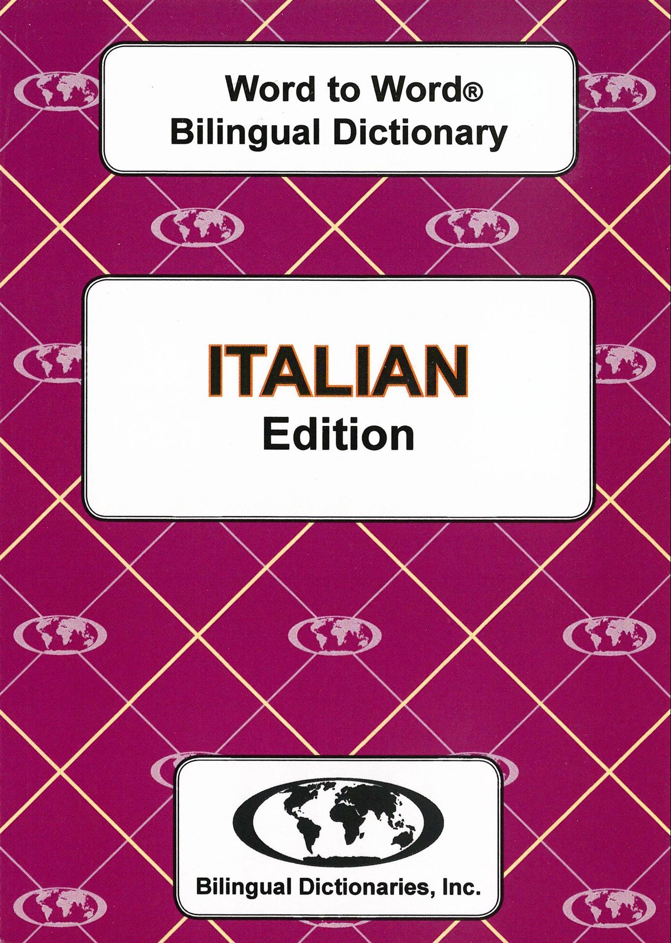 Italian Word to Word Bilingual Dictionary